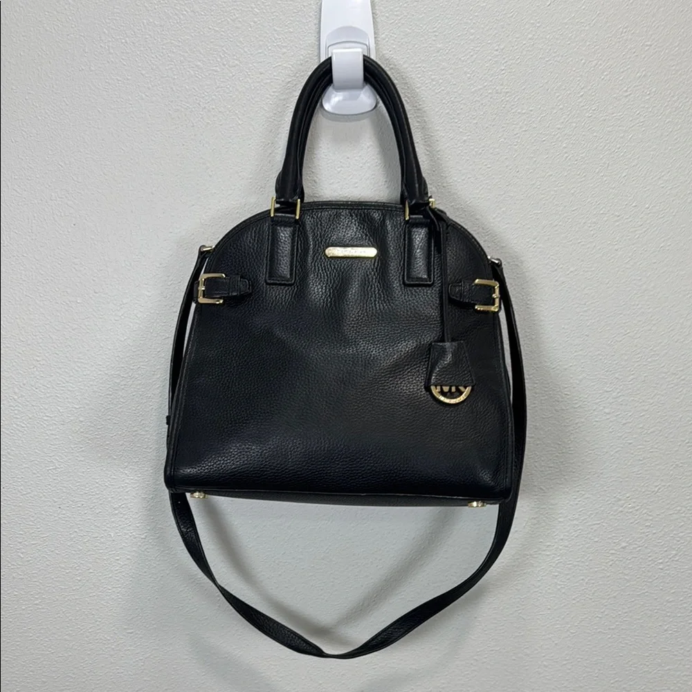 Michael Kors Black and‎ Gold Satchel with Elegant Design